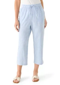 Women's Cropped Linen Pants
