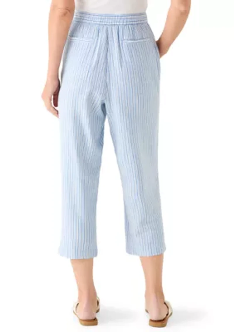 Women's Cropped Linen Pants