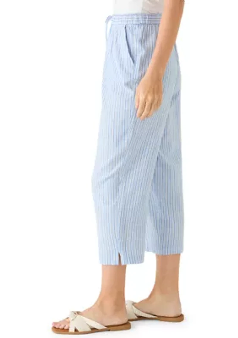 Women's Cropped Linen Pants