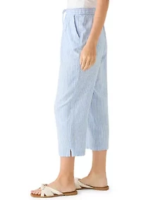 Women's Cropped Linen Pants