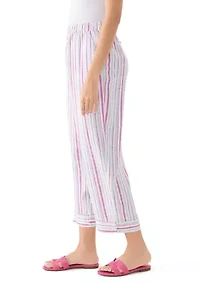 Women's Pull On Linen Blend Cross-Dyed Pants