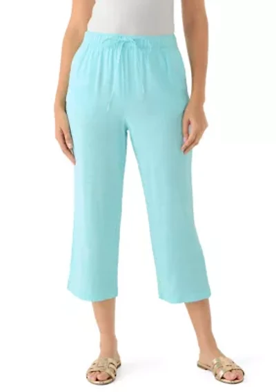 Women's Linen Cropped Pants