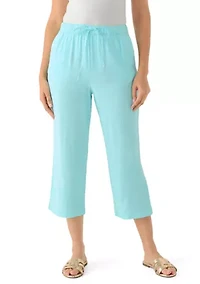 Women's Linen Cropped Pants