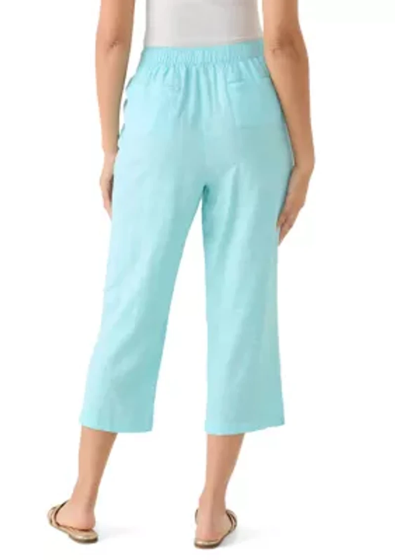 Women's Linen Cropped Pants