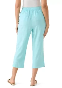 Women's Linen Cropped Pants