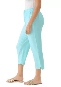 Women's Linen Cropped Pants