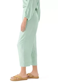Women's Pull On Linen Blend Cross-Dyed Pants