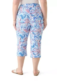 Plus Lighthouse Scenic Straight Leg Capri Pants