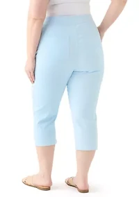Plus Cotton Blend Capri Pants