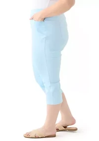 Plus Cotton Blend Capri Pants