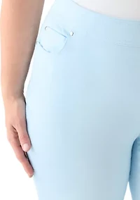 Plus Cotton Blend Capri Pants