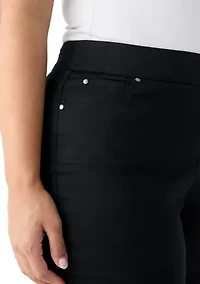 Plus Cotton Blend Capri Pants