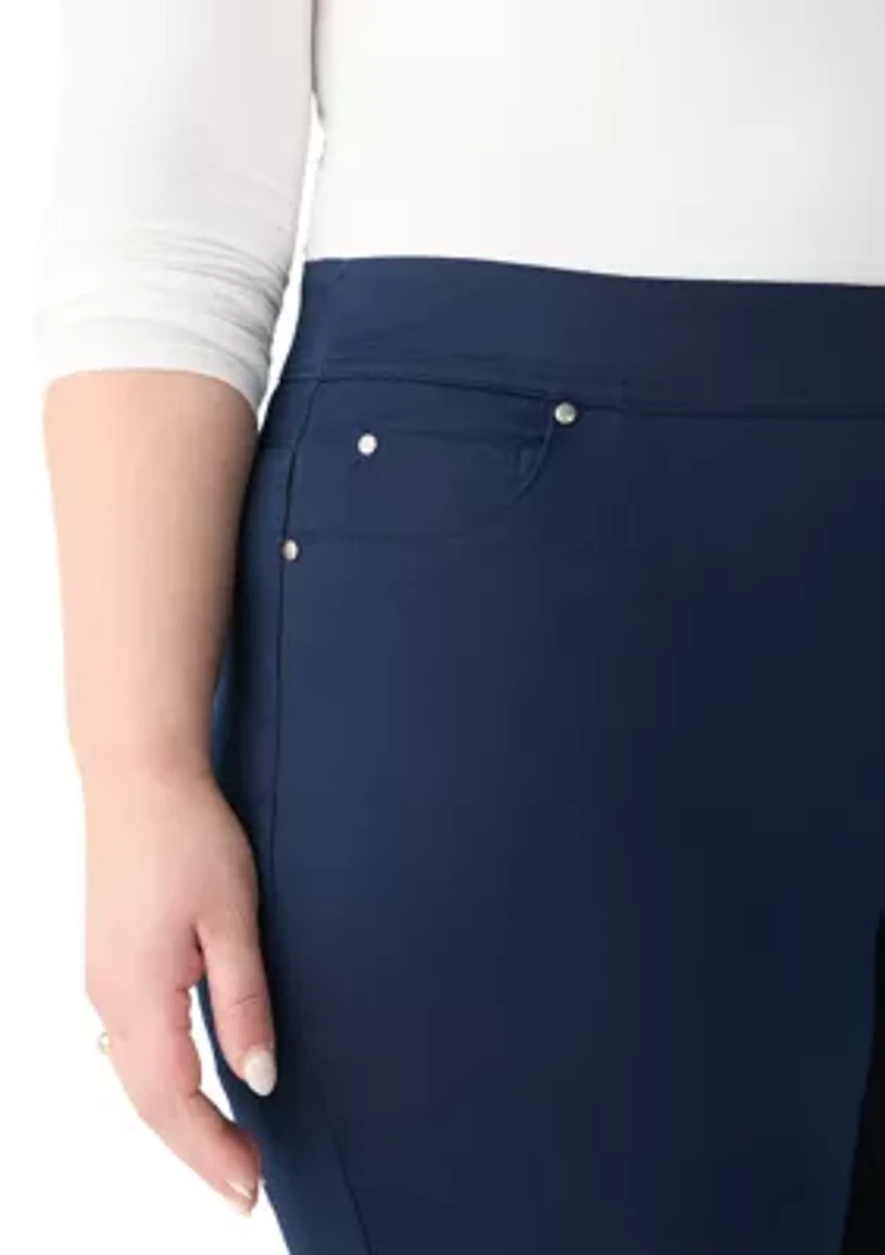 Plus Cotton Blend Capri Pants