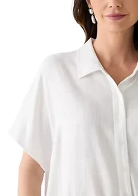 Petite Tie Front Shirt