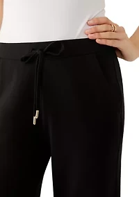 Women's Crepe Wide Leg Ankle Pants