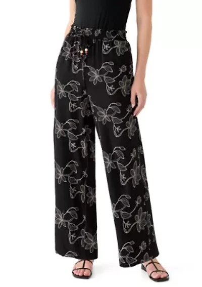 Women's Print Wide Leg Pants
