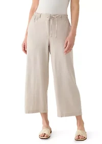 Women's Wide Leg Cross Dye Cropped Pants