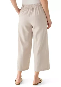 Women's Wide Leg Cross Dye Cropped Pants