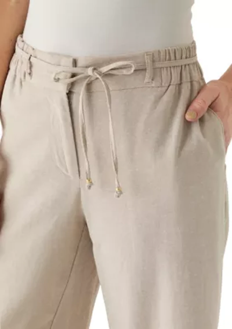 Women's Wide Leg Cross Dye Cropped Pants