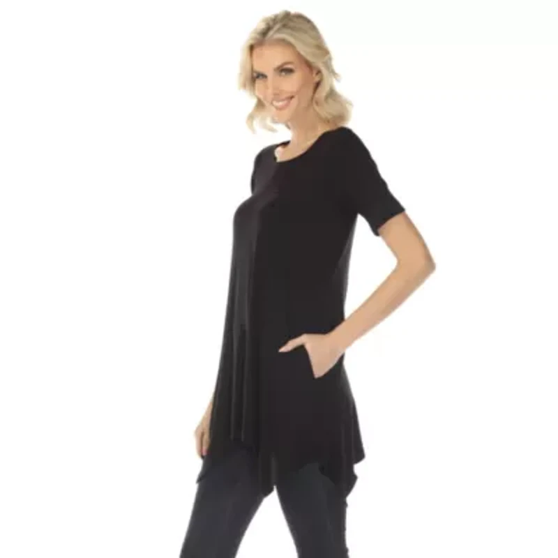 Women��s Short Sleeve Swing Tunic Top