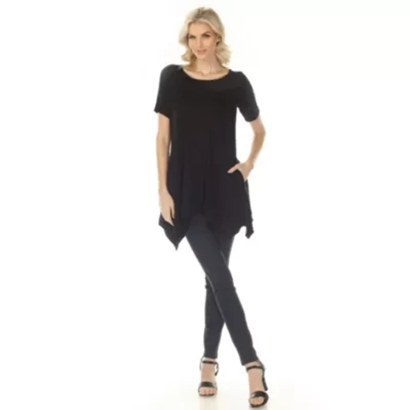 Women��s Short Sleeve Swing Tunic Top
