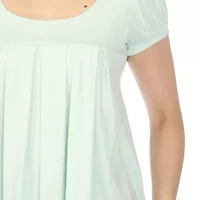 Women's Cap Sleeve Pleated Top