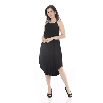Women’s Halter Neck Swing Midi Dress