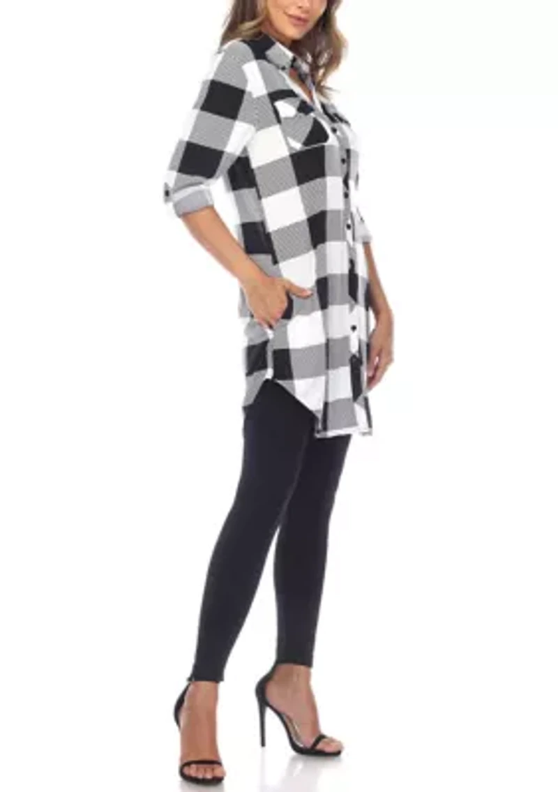Plaid Tunic Shirt