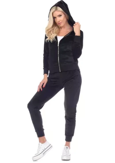 2 Piece Velour Tracksuit Set