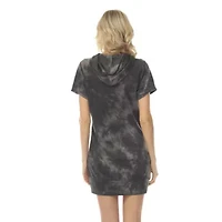 Women’s Short Sleeve Hoodie Sweatshirt Dress