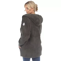 Plush Hooded Cardigan with Pockets