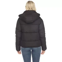 Full Front Zip Hooded Bomber Puffer Jacket