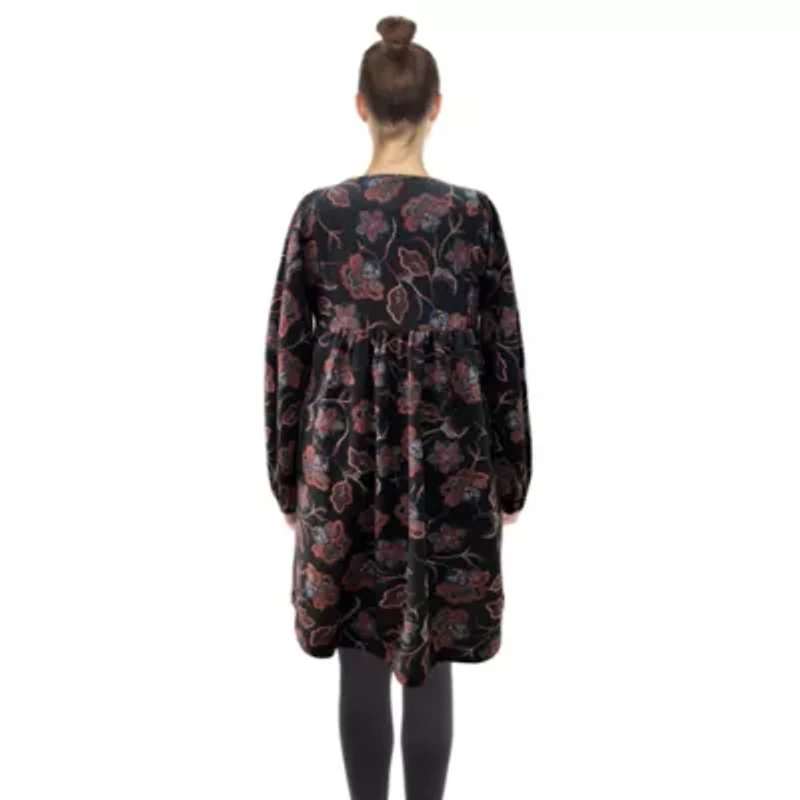 Women's Paisley Floral Embroidered Sweater Dress