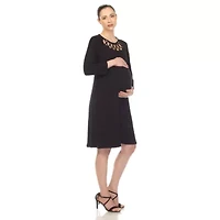 Maternity CrissCross Neckline Swing Dress