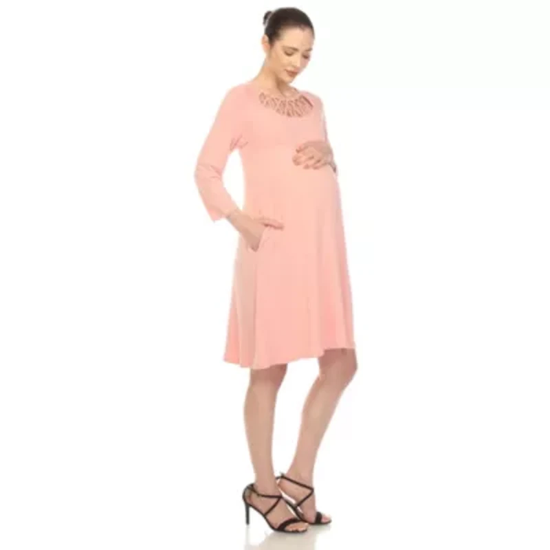 Maternity CrissCross Neckline Swing Dress