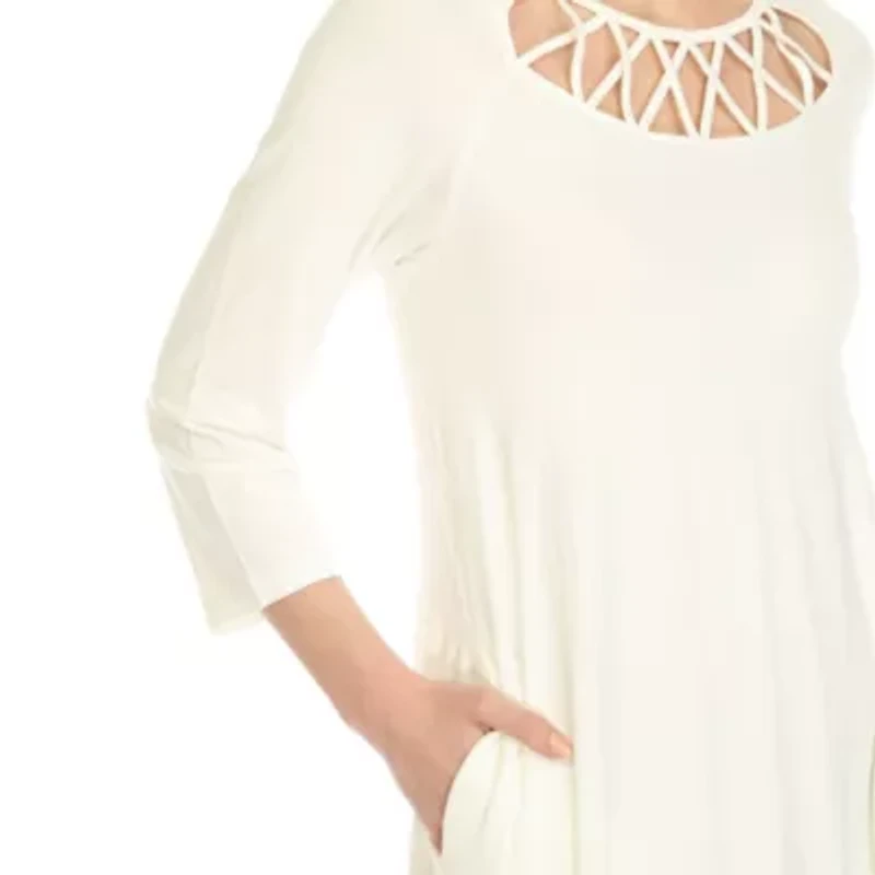 Maternity CrissCross Neckline Swing Dress