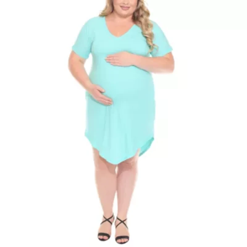 V-Neck Maternity Swing Dress