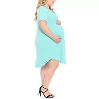 V-Neck Maternity Swing Dress