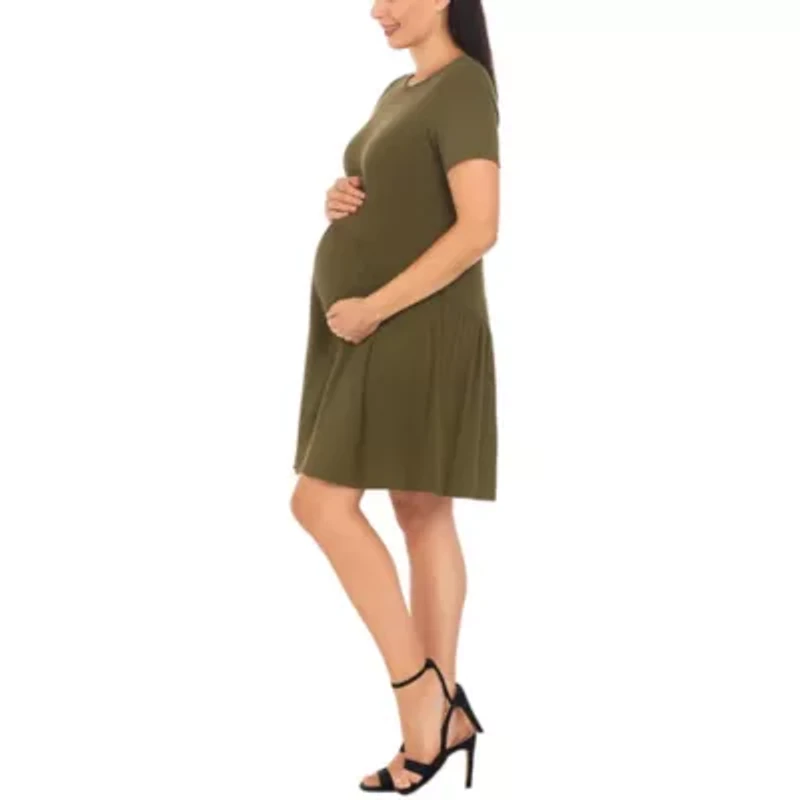 Asymmetrical Waistline Maternity Dress