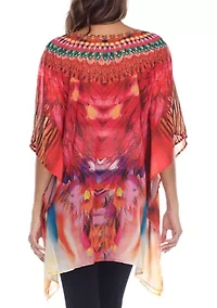 Maternity Short Caftan with Tie-up Neckline