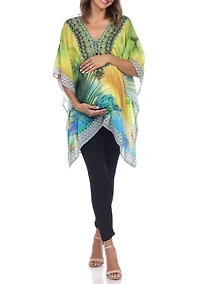 Maternity Short Caftan with Tie-up Neckline