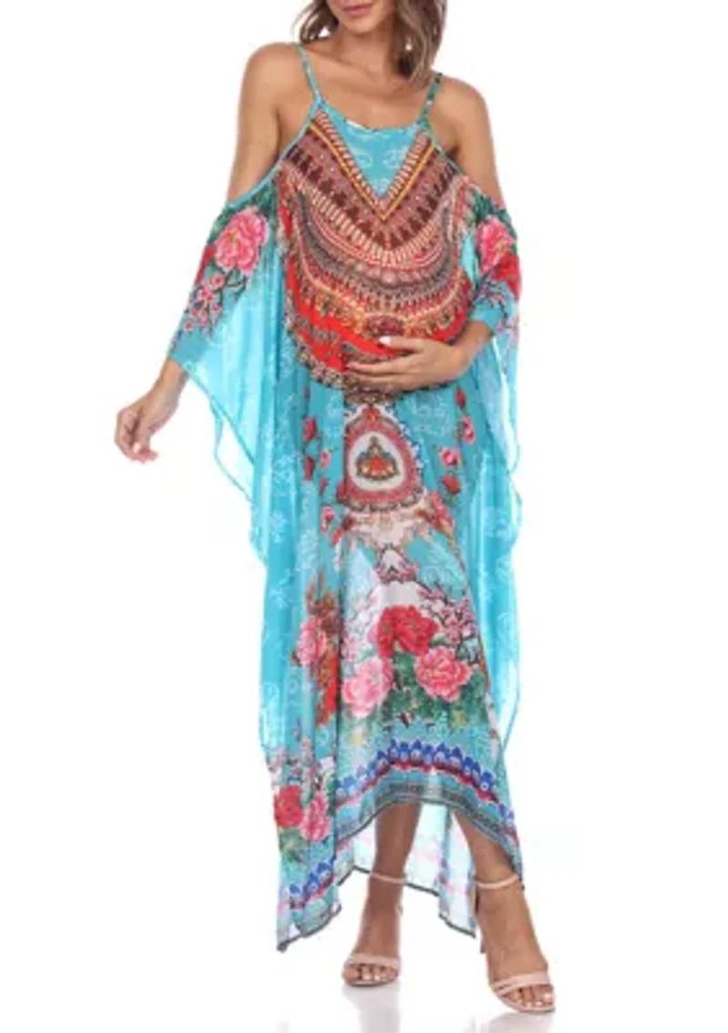 Maternity Plus Sheer Maxi Caftan