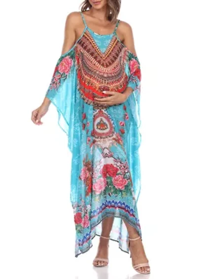 Maternity Plus Sheer Maxi Caftan