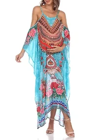 Maternity Plus Sheer Maxi Caftan