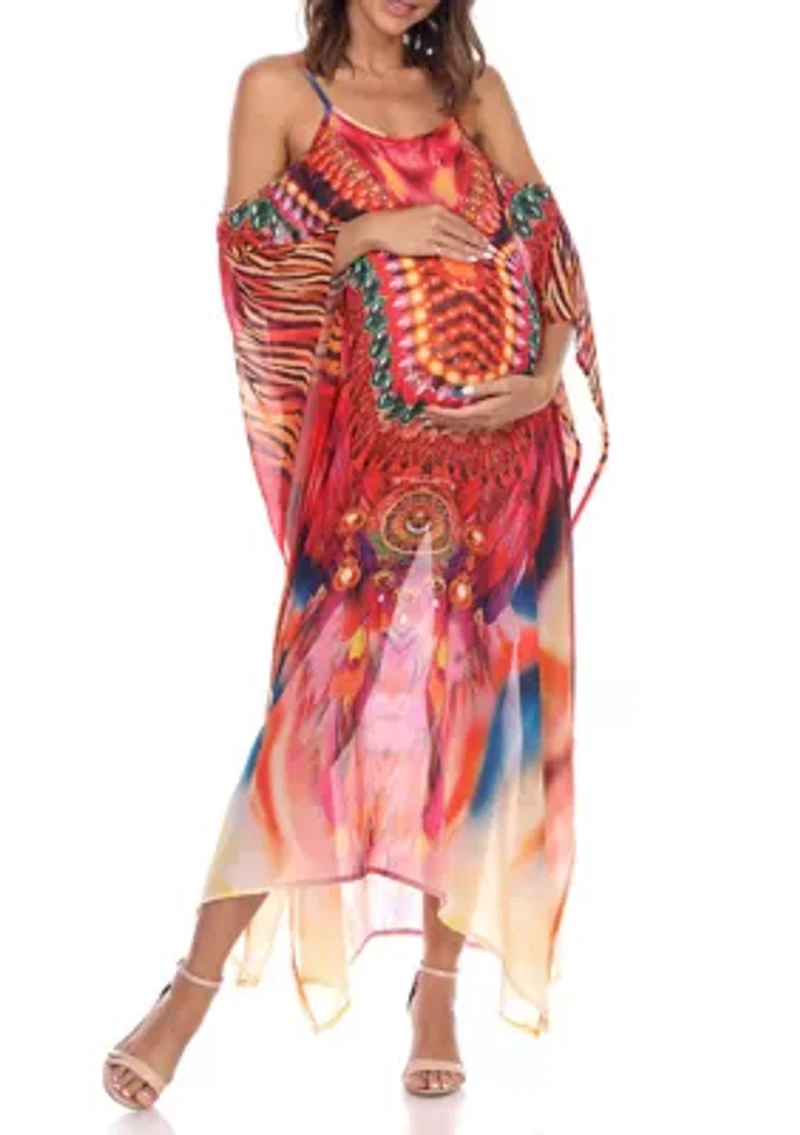 Maternity Sheer Maxi Caftan