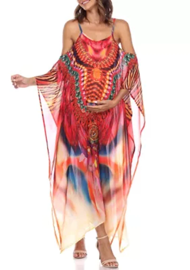 Maternity Sheer Maxi Caftan