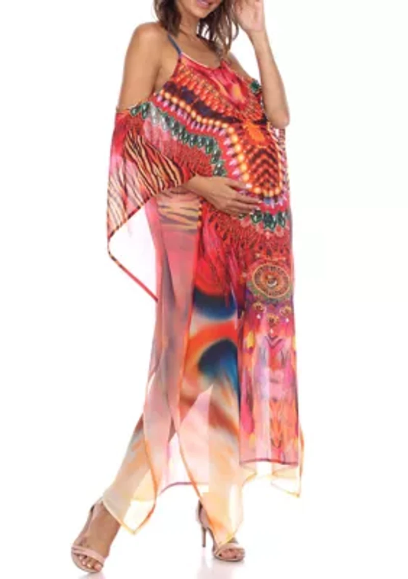 Maternity Sheer Maxi Caftan