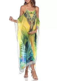 Maternity Plus Sheer Maxi Caftan