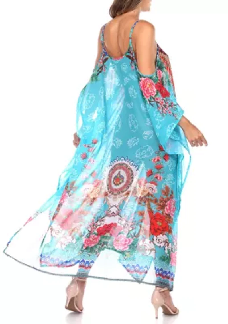 Maternity Plus Sheer Maxi Caftan