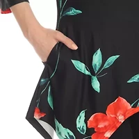 Maternity Floral Printed Cold Shoulder Tunic